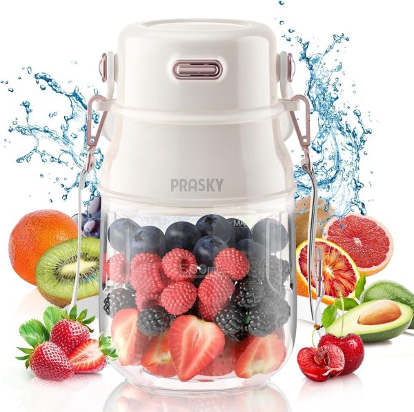 Portable Blender – Personal Smoothie and Drink Mixer with 27 oz Cup, Lid, and Shoulder Strap. USB Type-C Rechargeable, Dishwasher-Safe Parts, BPA-Free, Perfect for Food and Juice on the Go, Gym, Travel, or Kitchen Use.