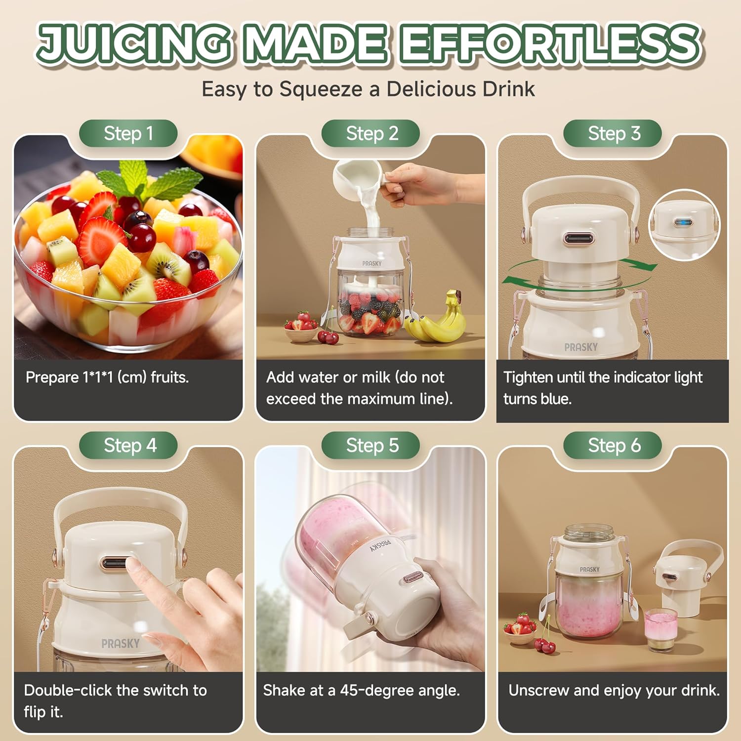 Portable Blender – Personal Smoothie and Drink Mixer with 27 oz Cup, Lid, and Shoulder Strap. USB Type-C Rechargeable, Dishwasher-Safe Parts, BPA-Free, Perfect for Food and Juice on the Go, Gym, Travel, or Kitchen Use. - Image 7